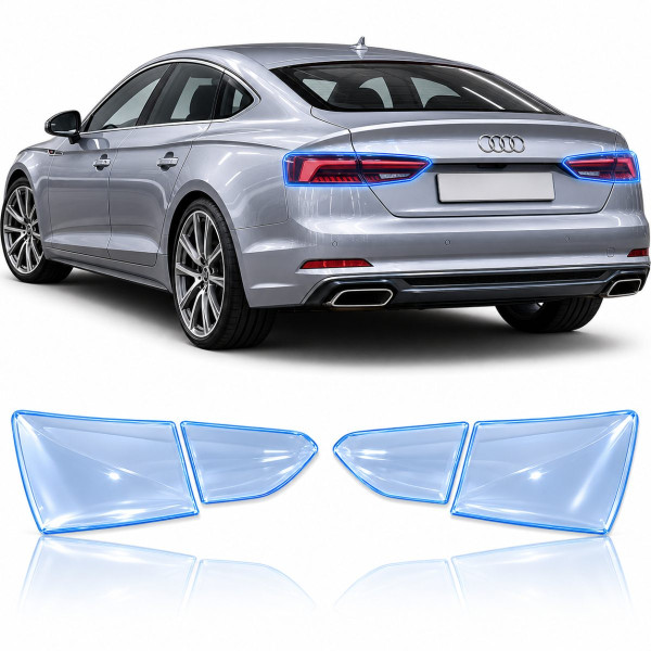 Антигравийная защитная бронепленка по лекалам для Audi A5 F5 2016-2019 - задние фонари стопы