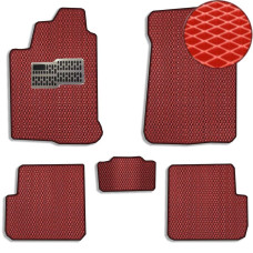 Килимки в салон EVA для Toyota Corolla Е12 Е13 (CDE-120) 2001-2006 з підп'ятником Червоні 5 шт