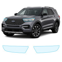 Антигравийная защитная бронепленка по лекалам для Ford Explorer (US) VI 2020-2023 - оптика (фары и ПТФ)