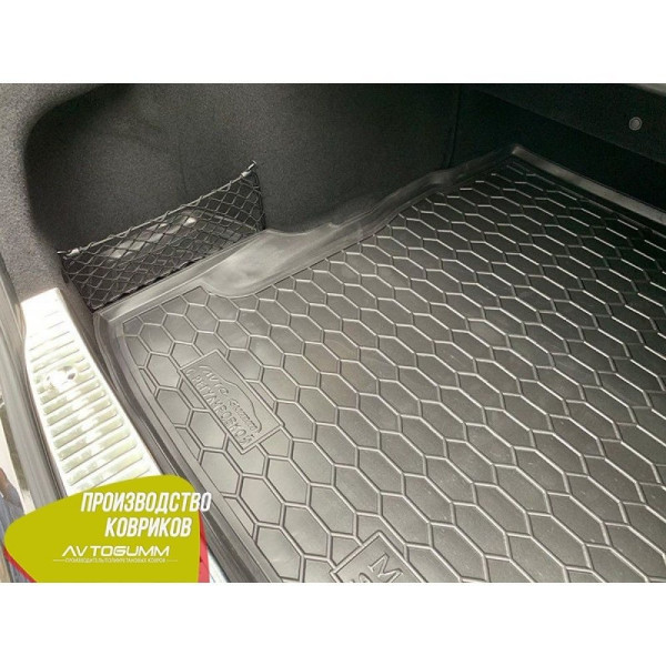 Автомобильный коврик в багажник Mercedes S W222 2013- c регулировкой сидений / Резино - пластик