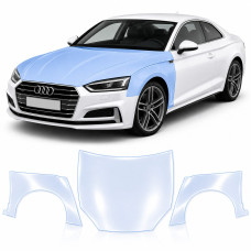 Антигравийная защитная бронепленка по лекалам для Audi A5 F5 2016-2019 - капот и передние крылья