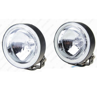 Противотуманные фары Sirius NS 102 D-B-C круглые 100 мм / корпус метал / Белые 2 шт