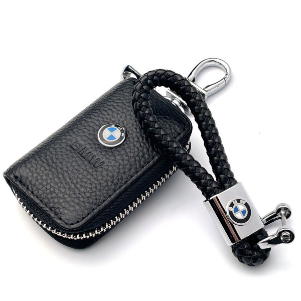 Автонабір №3 для BMW / Брелок та чохол для автоключів з логотипом / тиснена шкіра