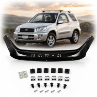 Дефлектор капота мухобойка для Toyota Rav 4 2000-2006 Евро Крепление (Vip Tuning) TYA12