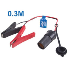 Перехідник клем K-11 прикурювання зі штекером заглушка 12V/24 V 20А