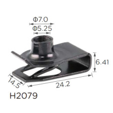 Скоба под винт L-24, 2x14, 5 D=5 Toyota (16462)H2079)