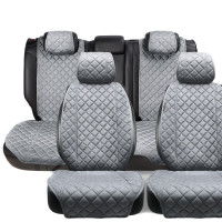 Накидки для сидінь Алькантара Verona Premium L Комплект Сірі (Оригінал)
