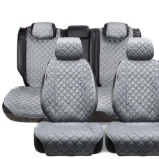 Накидки для сидінь Алькантара Verona Premium L Комплект Сірі (Оригінал)