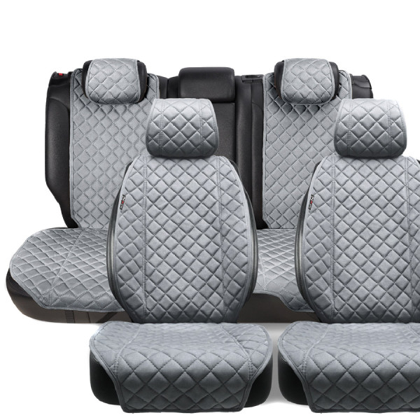 Накидки для сидений Алькантара Verona Premium L Комплект Серые (Оригинал)