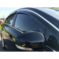 Дефлектори вікон вітровики Mercedes E-klasse W-212 2009 4дв Хром молдинг