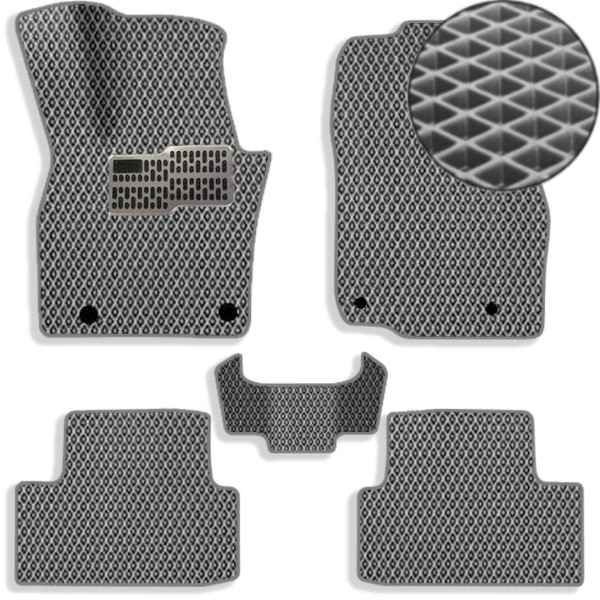 Коврики в салон 3D EVA для Mazda CX 50 2023- с подпятником Серые 5 шт