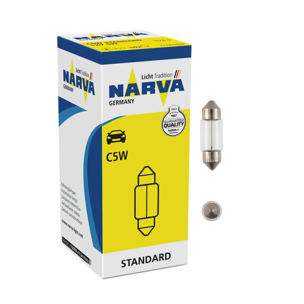 Автолампи пальчикові Narva 12V C5W 36 мм (Салон) 10 шт (17125)