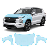 Антигравийная защитная бронепленка по лекалам для Mitsubishi Outlander IV facelift 2025- капот и передние крылья