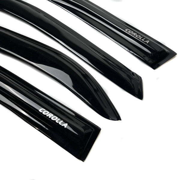 Дефлектори вікон вітровики Acrylic для Toyota Corolla (E140 - E150) 2007-2014 Гнучкі