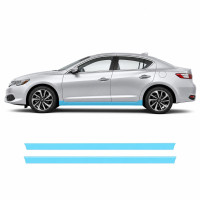 Антигравійна захисна бронеплівка за лекалами для Acura ILX I facelift 2016-2018 - нижня зона кузова пороги