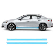 Антигравійна захисна бронеплівка за лекалами для Acura ILX I facelift 2016-2018 - нижня зона кузова пороги