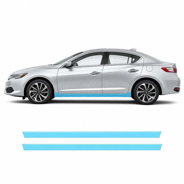 Антигравійна захисна бронеплівка за лекалами для Acura ILX I facelift 2016-2018 - нижня зона кузова пороги