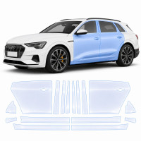 Антигравийная защитная бронепленка по лекалам для Audi e-tron GE 2019-2022 - зоны дверей и стойки окон