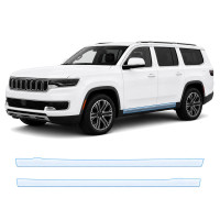Антигравійна захисна бронеплівка за лекалами для Jeep Wagoneer WS 2022- нижня зона кузова пороги