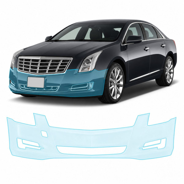Антигравийная защитная бронепленка по лекалам для Cadillac XTS I 2013-2019 - передний бампер