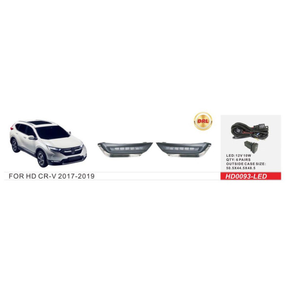 LED Противотуманные фары для Honda CR-V 2017- 10W с проводкой Комплект (HD-0093 LED)