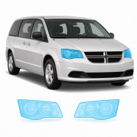Антигравийная защитная бронепленка по лекалам для Dodge Grand Caravan V 2008-2020 - оптика (фары и ПТФ)