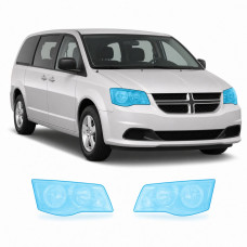 Антигравийная защитная бронепленка по лекалам для Dodge Grand Caravan V 2008-2020 - оптика (фары и ПТФ)