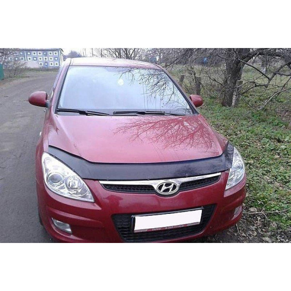 Дефлектор капоту мухобійка для Hyundai i30 2008-2012 Євро Кріплення (Vip Tuning) HYD01