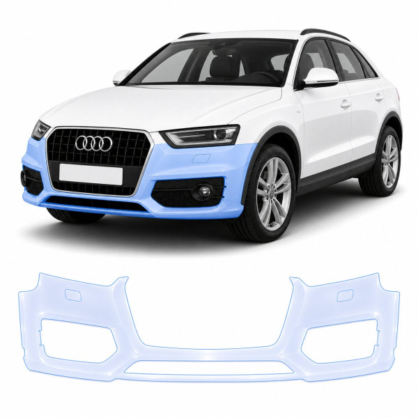 Антигравійна захисна бронеплівка за лекалами для Audi Q3 8U 2011-2018 - передній бампер