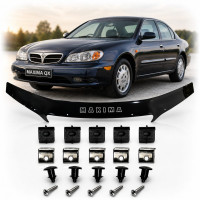 Дефлектор капота мухобойка Nissan Maxima (A33) 1999-2004 Евро Крепление Vip Tuning (NS48)