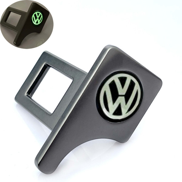 Заглушка ремня безопасности Volkswagen Люминесцентный логотип Темные 1 шт