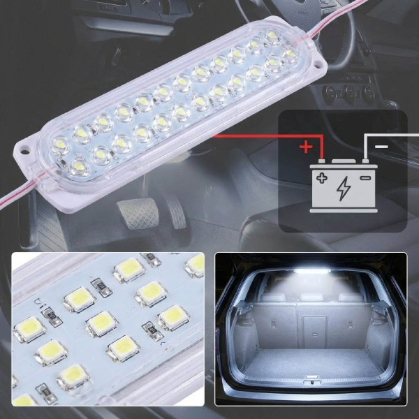 Світлодіодний модуль 12V 24 LED Біле світло 1 шт (AG-MZ-2835-24-12)