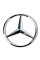 Емблема для Mercedes 110 мм металева 3 пуклі