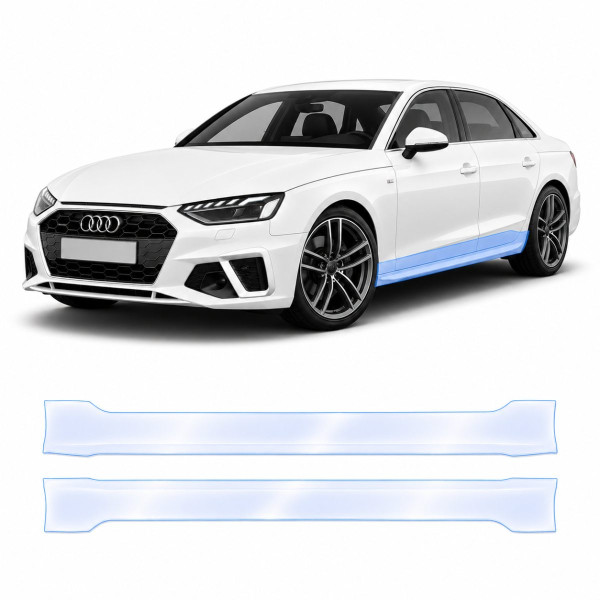 Антигравійна захисна бронеплівка за лекалами для Audi A4 B9 facelift 2020-2025 - нижня зона кузова