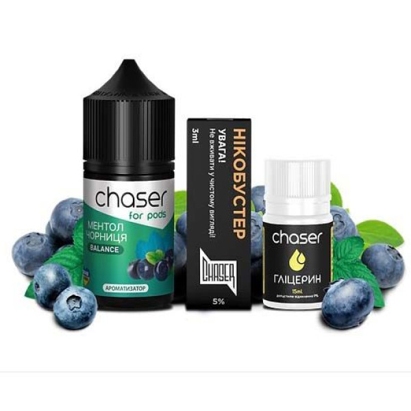 Рідина Chaser Самозаміс Balance ULTRA 30ml Чорниця Ментол 