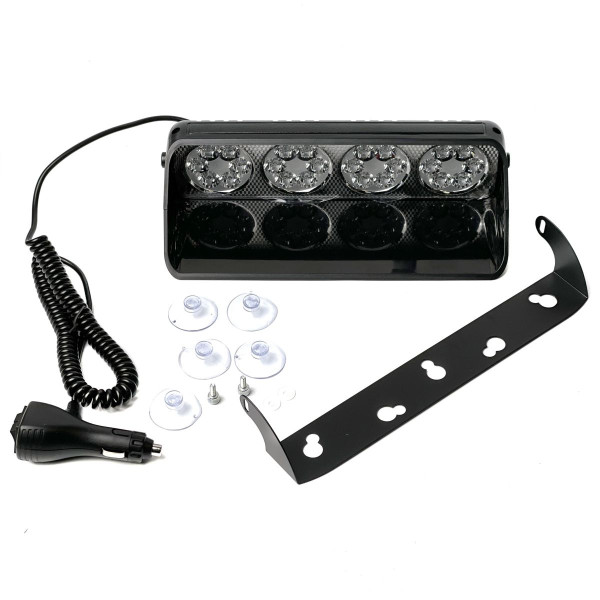Страбоскоп Светодиодный 12-24V LED 24 шт DRL 280x140x70 мм Красно-Синий (KING S24)