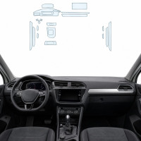 Набір Плівок захисних для салону Volkswagen Tiguan II 2016- TPH (Кансолі Дисплея Ручок)