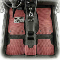 Коврики в салон EVA для Audi A4 B5 1994-2001 с подпятником Красные 5 шт