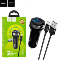 Автомобільний зарядний пристрій Hoco Z40 2USB 2.4A Micro USB Чорний