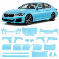 Антигравійна захисна бронеплівка за лекалами для BMW 5 Series G30 facelift 2020-2023 - повний кузов