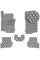 Коврики в салон для Volkswagen Golf VII 2012- Экокожа с подпятником Серые 5 шт (Rombus)