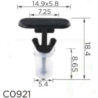 Клипса уплотнителя Volkswagen, Opel, Ford, Audi, Шевроле, Форд, Шевроле, Skoda, Subaru (C921)