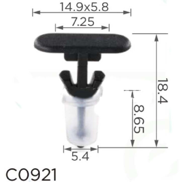 Кліпса ущільнювача Volkswagen, Opel, Ford, Audi, Chevrolet, Ford, Chevrolet, Skoda, Subaru (C921)