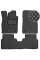 Коврики в салон Экокожа для Volkswagen ID.4 2020- Черные 3 шт (Rombus)