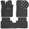 Коврики в салон Экокожа для Volkswagen ID.4 2020- Черные 3 шт (Rombus)