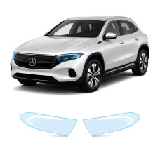 Антигравийная защитная бронепленка по лекалам для Mercedes-Benz EQA 2021- оптика (фары и ПТФ)