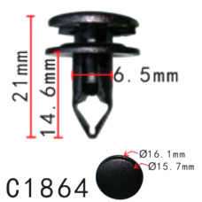 Кліпса кріплення Натискна Розпірна HONDA ACURA (90667-TC0-U01ZA 90667TC0U01ZA 11830) C1864