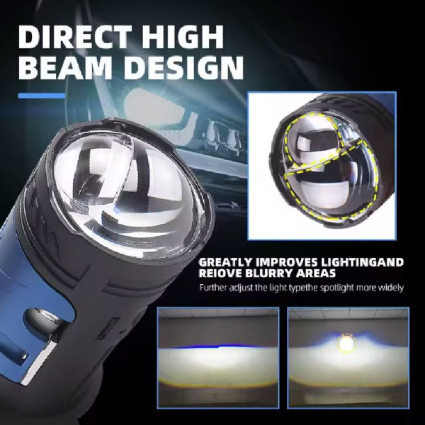 LED лампи автомобільні H4 Mini 120W 13000LM 6000K 4570+4570 Module 9-30V (Лінзовані D37 мм З Оманкою Canbus) F90-Small