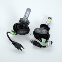 LED лампы автомобильные H7 вентилятор 4000Lm FORT F1 / CSP / 28W / 6500K / IP65 / 9-16V 2шт