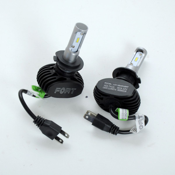 LED лампи автомобільні H7 вентилятор 4000Lm FORT F1/CSP/28W/6500K/IP65/9-16V 2шт
